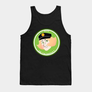 Duck Button - with text Tank Top